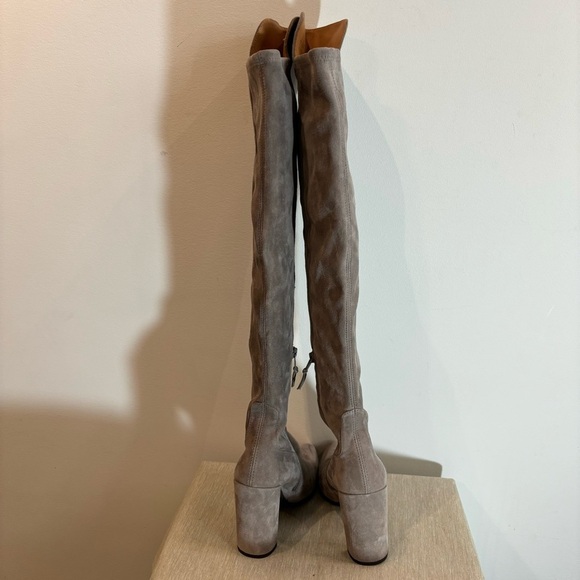STUART WEITZMAN Sz 6 Suede Heeled Over the Knee  Zipper Closure Boots NWOT - Picture 12 of 16